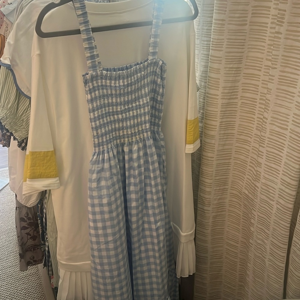 Hill House House blue and white gingham nap dress in the Anjuli style